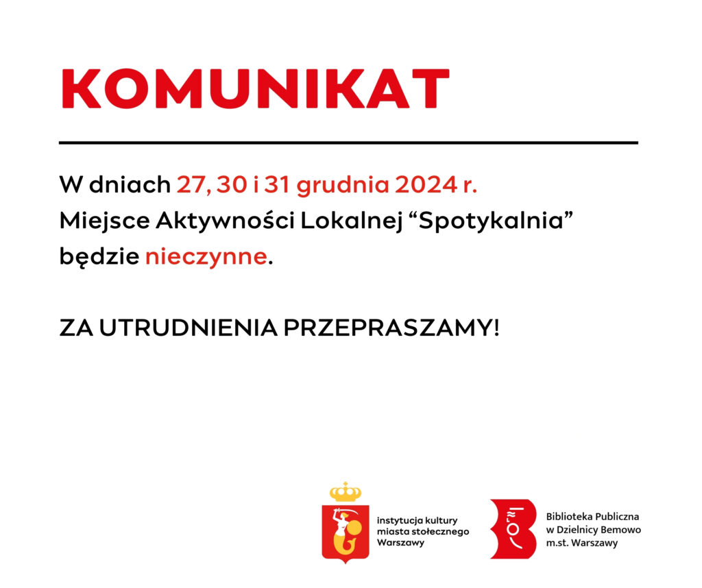 Przerwa świąteczna w MAL Spotykalnia